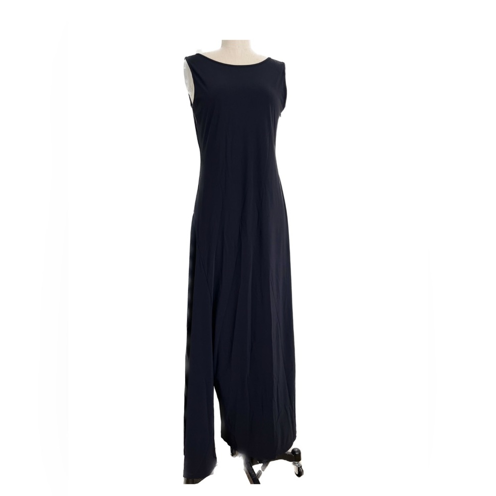 Sarah Pacini| long sleeveless Stretch Maxi Black Round neck Sz 2